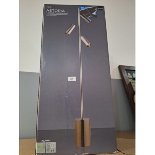 147 - Astoria Boxed 3 Lamp Fluor Light