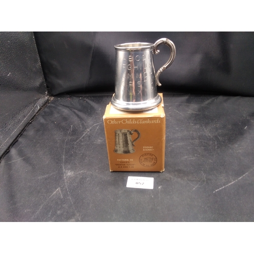 52 - Vintage Child's Pewter Tankard