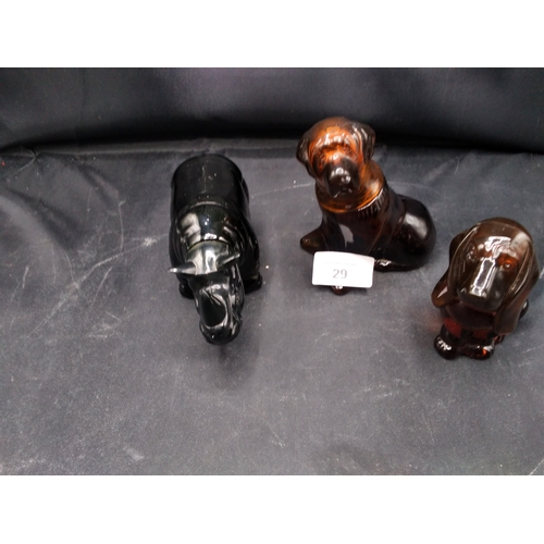 29 - 3 Collectable Animal Perfume Bottles