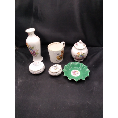 34 - Group of Ainsley and Wedgewood Ware x6