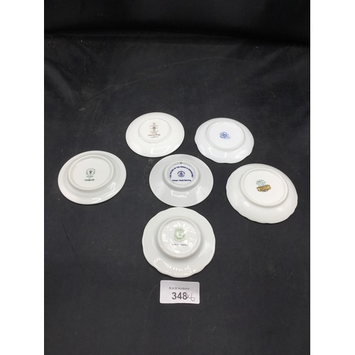 348 - Pin Dishes x6 Various Makers British and European