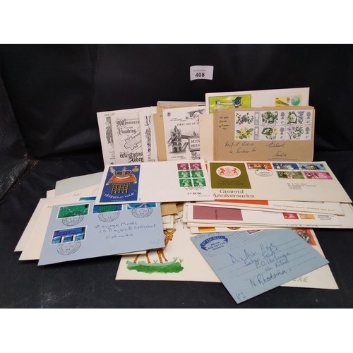 408 - First Day Covers and Stamped Envelopes x50