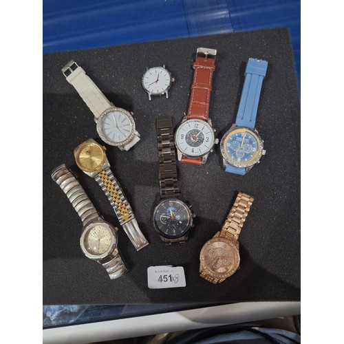 451 - Fashion and Vintage Watches x8 To Include Next, Atlas, Luciano Etc