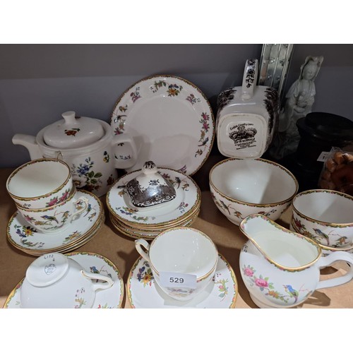 529 - Grafton Trios x3, Plates, Woods Teapot and a Vintage/Antique Grindley Teapot