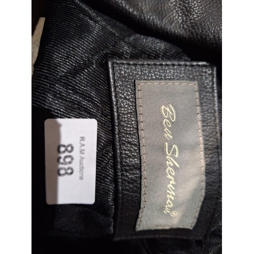 898 - Vintage Ben Sherman Original Leather Coat Has All Labels