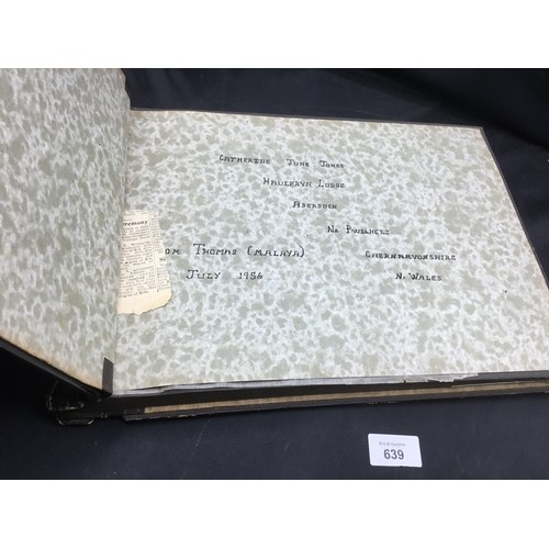 639 - Genuine Malaysian Photo Book Inlaid With Mother of Pearl Full Of Vintage Photos