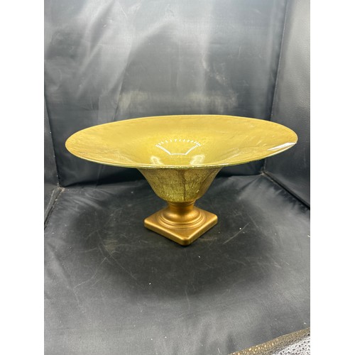 944 - Huge Glass Fruit Bowl Footed 20