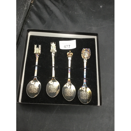 477 - Elizabeth II Diamond Jubilee Spoon Set (4 spoons)