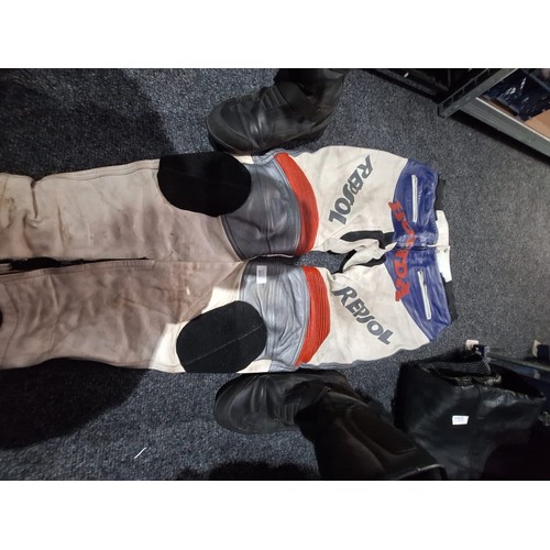 869 - Bullson Shelltex Biker Boots, Rapsol Honda Pants and a Pro Racer Circuit Jacket