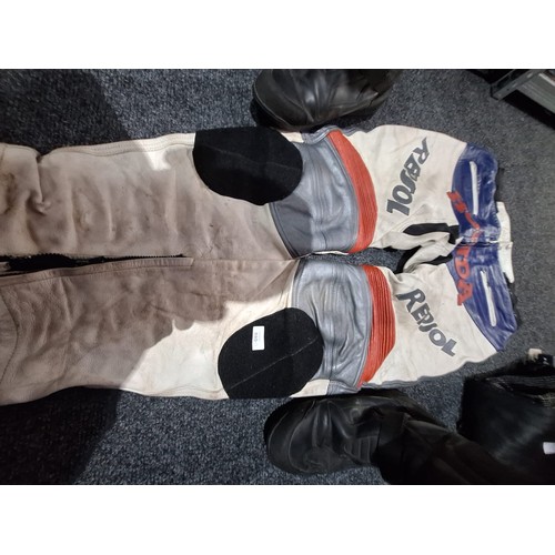 869 - Bullson Shelltex Biker Boots, Rapsol Honda Pants and a Pro Racer Circuit Jacket