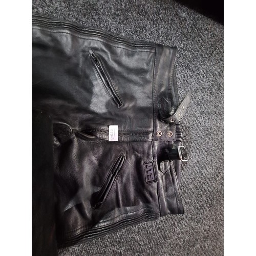 870 - JTS Leather Biker Pants 36