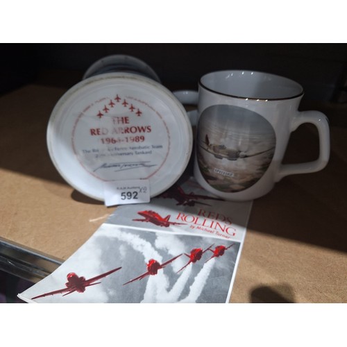 592 - Red arrows 25th anniversary tankard by m.turner + spitfire mug