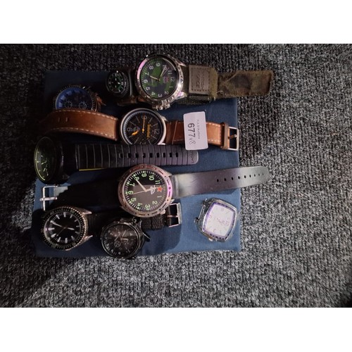 677 - Pad Of 8 Vintage/Modern Watches