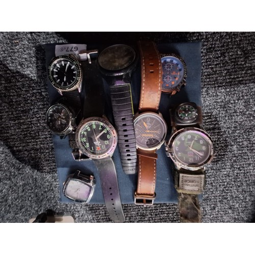 677 - Pad Of 8 Vintage/Modern Watches