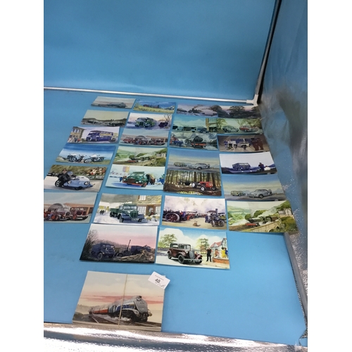 40 - Retro/Vintage Postcards Transport Themed x2 Sets Each Set has 25+