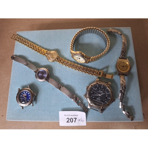 207 - Watches x6 Two Need Straps To Include Tommy Hillfiger, Ingersol, Accurist and Limit