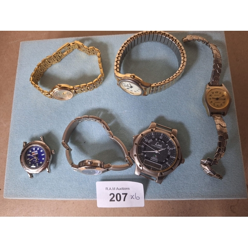 207 - Watches x6 Two Need Straps To Include Tommy Hillfiger, Ingersol, Accurist and Limit