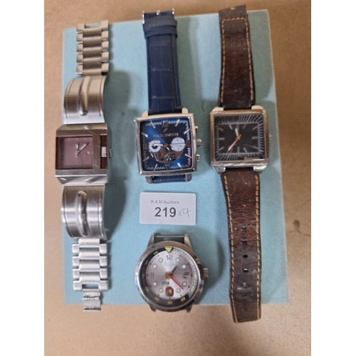 219 - Designer Watches x4 To Include FCUK, Bench, Daniel Hechler and Storm