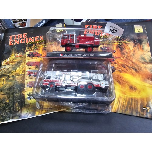 852 - New and Unopened Del Prado Fire Engines and Magazines x2