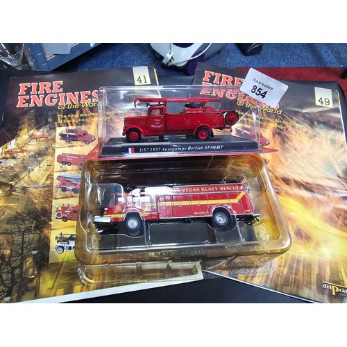 854 - New and Unopened Del Prado Fire Engines and Magazines x2