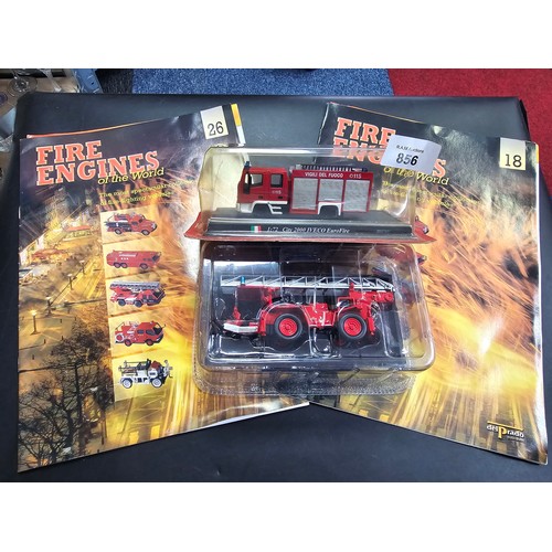 856 - New and Unopened Del Prado Fire Engines and Magazines x2