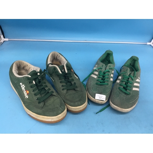 32 - Ellese Trainers Size 10 and Vintage Adidas Trainers