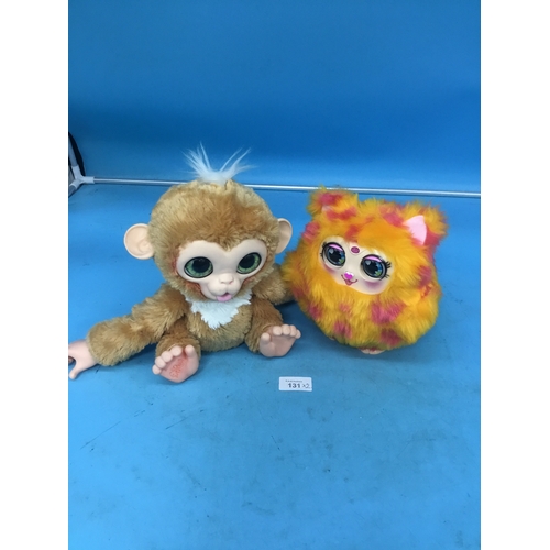 131 - Fur Real Monkey In Working Order and a Furby Style Talking Model