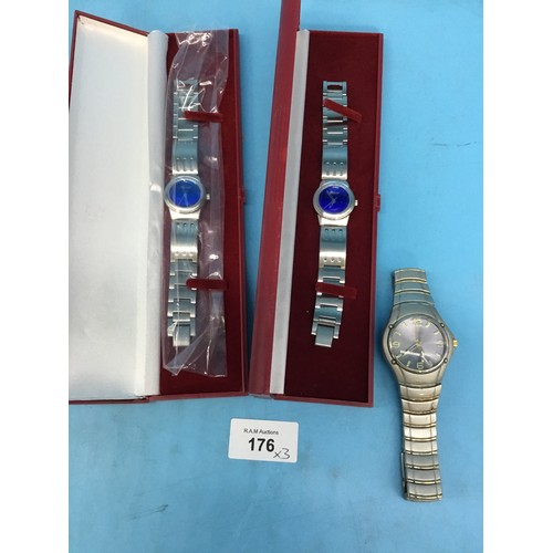 176 - 2 Ladies Watches and a Men's ’s Angard Watch