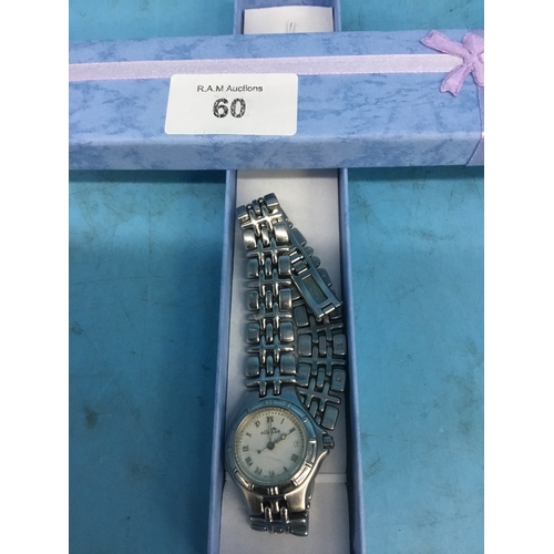 60 - Boxed Silver Tone Ellese Watch