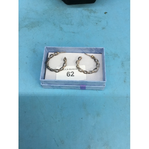 62 - Boxed 925 Silver Loop Earrings