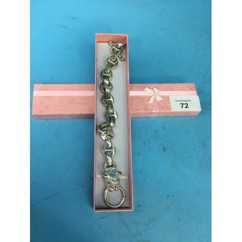 72 - Genuine 925 Silver Dog Bracelet (all links are stamped)