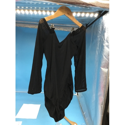 121 - Ruth Langsford Black Dress Size 8 Tall Brand New with Tags and a Black Body Suit Size XL