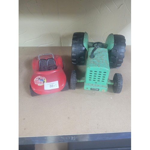 56 - Tonka Toys To Include a Buggy and a Tractor