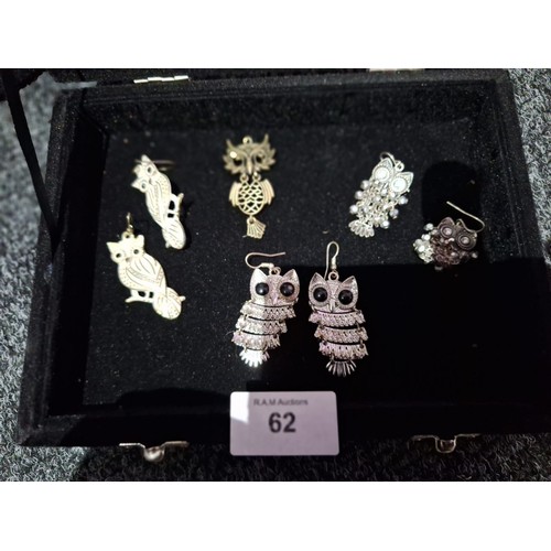 62 - Collection Of Fashion and Vintage Owl Jewellery