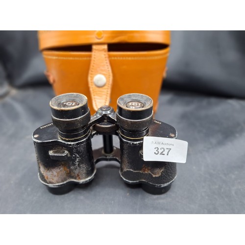 327 - Buschet Freres Paris Cased Binoculars