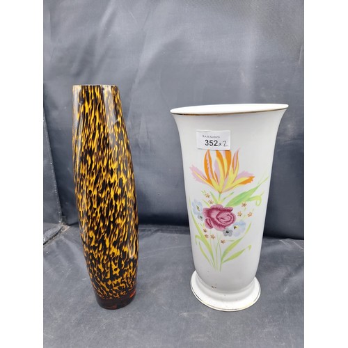 352 - Colourful Murano Style Vase and a 14