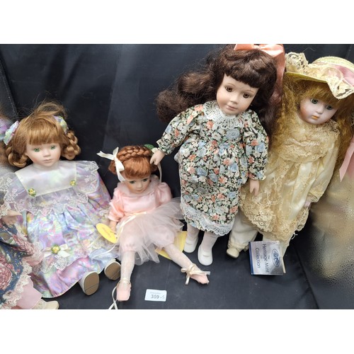 359 - Various Collectable Dolls x5