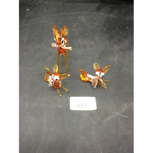 471 - Murano Bambi x 3