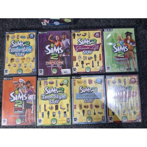 591 - PC CD Rom SIMS Game Set x16