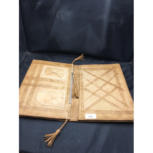 714 - Snakeskin Leather Book Binder