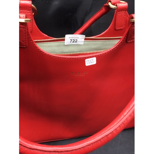 722 - Ladies Genuine Red Radley Handbag