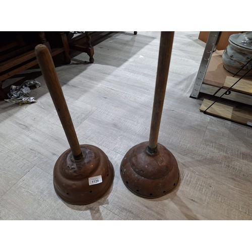 1120 - Copper Plungers x2 One Is 5ft and One is 18