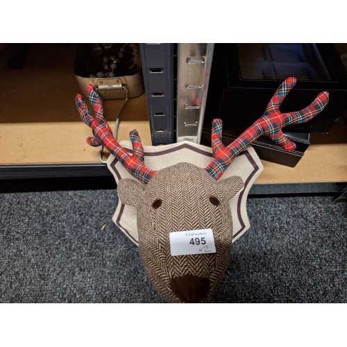 495 - Stanley Reindeer Head and a Vintage Naughty Boy Figure