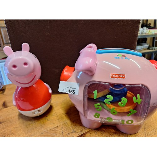 465 - Talking Peppa Pig Toy and a Fisher Price Talking Pig Money Box