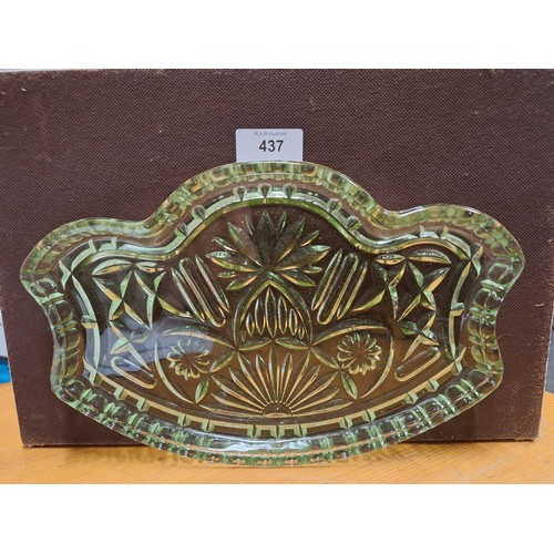 437 - Art Deco Uranium Glass Tray (tested)