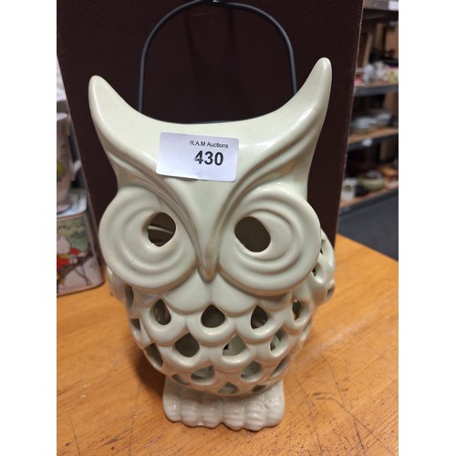 430 - Owl Solar Light Lantern