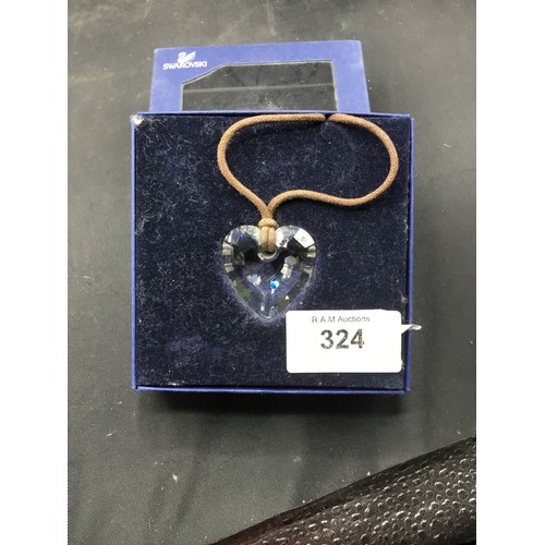 324 - Swarovski boxed heart pendant nice for xmas