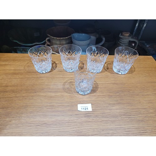 1121 - Whiskey Tumblers x4 and a Small Whiskey Tumbler