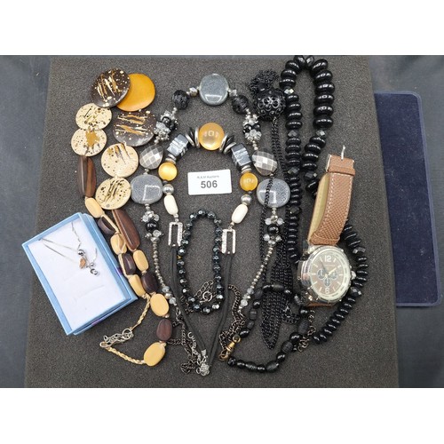 506 - Pad of Fashion and Vintage Jewellery To Include Watch, Boxed Jewellery, Bracelet and Necklaces