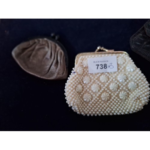 738 - Vintage/Retro Purses x3